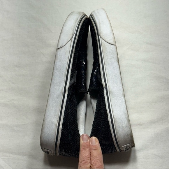 Vans Blue/Black Sequin Slip-On Shoes Women’s Size 8.5/Mens 7 - Picture 11 of 11